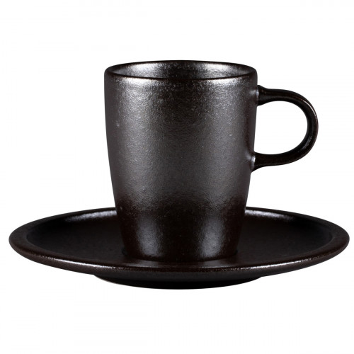 Sous tasse à café rond Forge porcelaine vitrifiée Ø 16,3 cm Rakstone Ease Rak