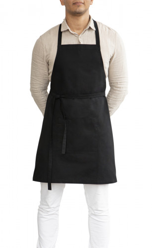 Tablier à bavette noir Taille unique Bistro Pro.mundi