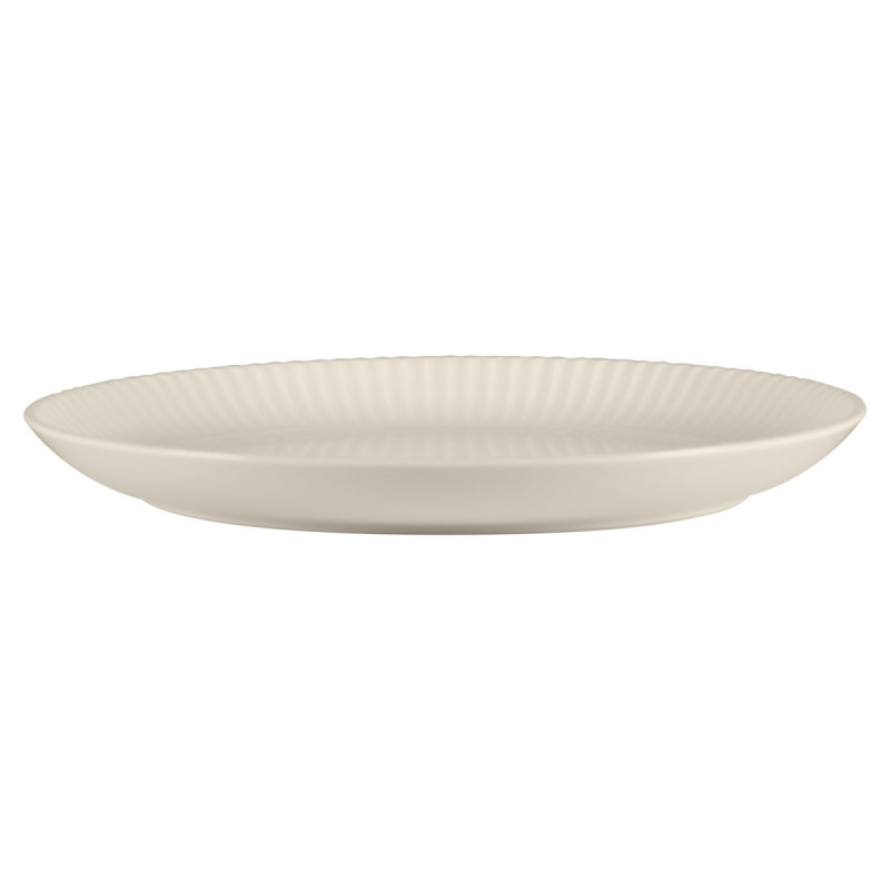 Assiette coupe plate rond blanc porcelaine bone china Ø 23,8 cm Spectra Rak