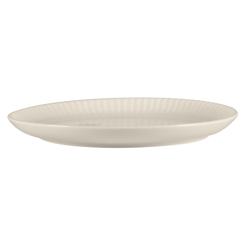 Assiette coupe plate rond blanc porcelaine bone china Ø 17,9 cm Spectra Rak