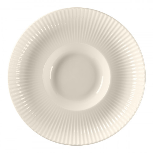 Assiette creuse gourmet rond blanc porcelaine bone china Ø 29 cm Spectra Rak