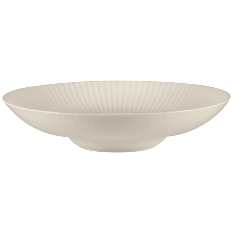 Assiette creuse gourmet rond blanc porcelaine bone china Ø 26,2 cm Spectra Rak