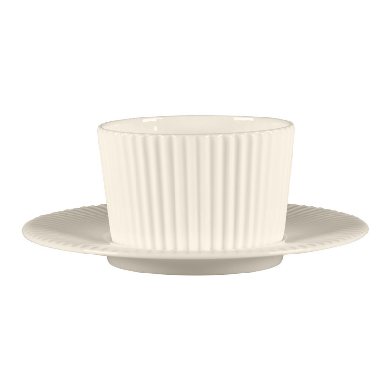 Sous tasse à café / thé rond blanc porcelaine bone china Ø 32,2 cm Spectra Rak
