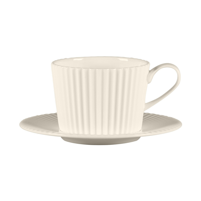Sous tasse à café / thé rond blanc porcelaine bone china Ø 14,9 cm Spectra Rak