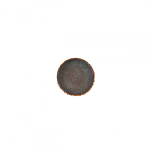 Coupelle rond Marron Bleu grès émaillé Ø 12 cm Amber Accolade
