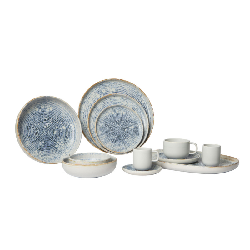 Gobelet rond bleu grès émaillé 9 cl Ø 5,5 cm Ice Accolade