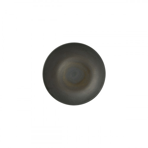 Assiette coupe rond gris brun grès émaillé Ø 21 cm Enigma Accolade