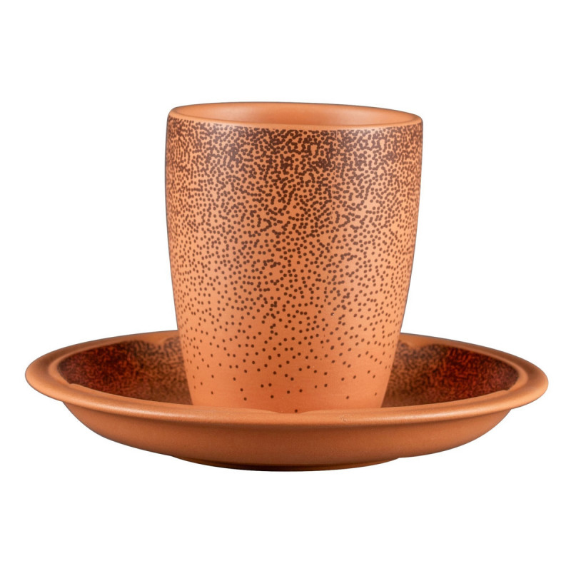 Sous tasse à café/thé rond Tero Décor Denia porcelaine Ø 15 cm Earth Rak