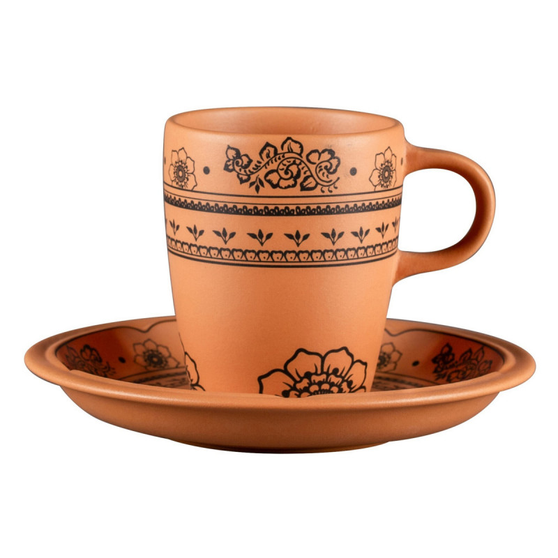 Sous tasse à café/thé rond Tero Décor Alexandria porcelaine Ø 15 cm Earth Rak