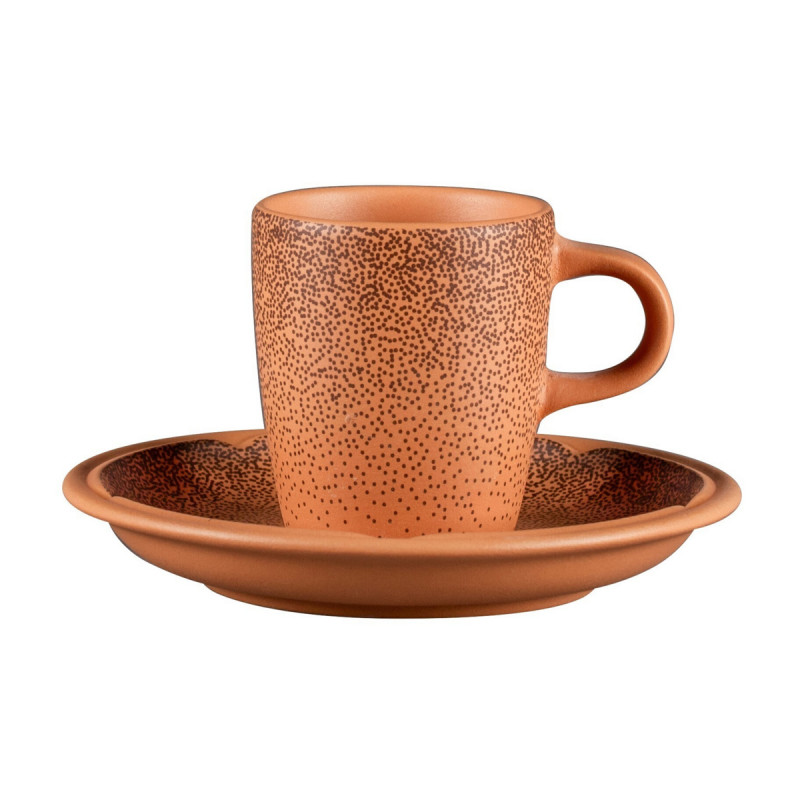 Sous tasse à espresso rond Tero Décor Denia porcelaine Ø 13 cm Earth Rak