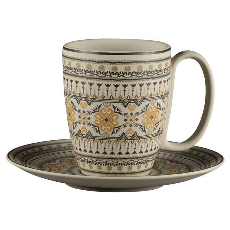Mug rond Argila Décor Genoa porcelaine 30 cl Ø 8 cm Earth Rak