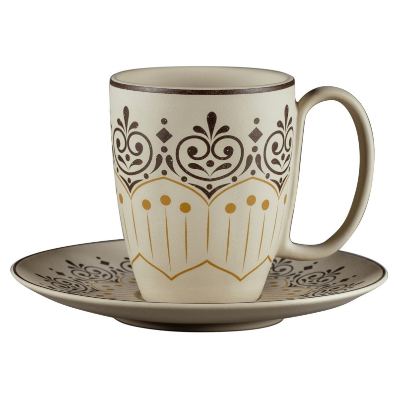 Mug rond Argila Décor Cartagena porcelaine 30 cl Ø 8 cm Earth Rak