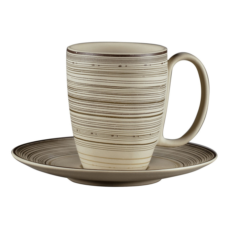 Mug rond Argila Décor Larissa porcelaine 30 cl Ø 8 cm Earth Rak