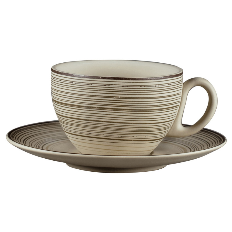 Tasse déjeuner boule rond Argila Décor Larissa porcelaine 28 cl Ø 10,5 cm Earth Rak