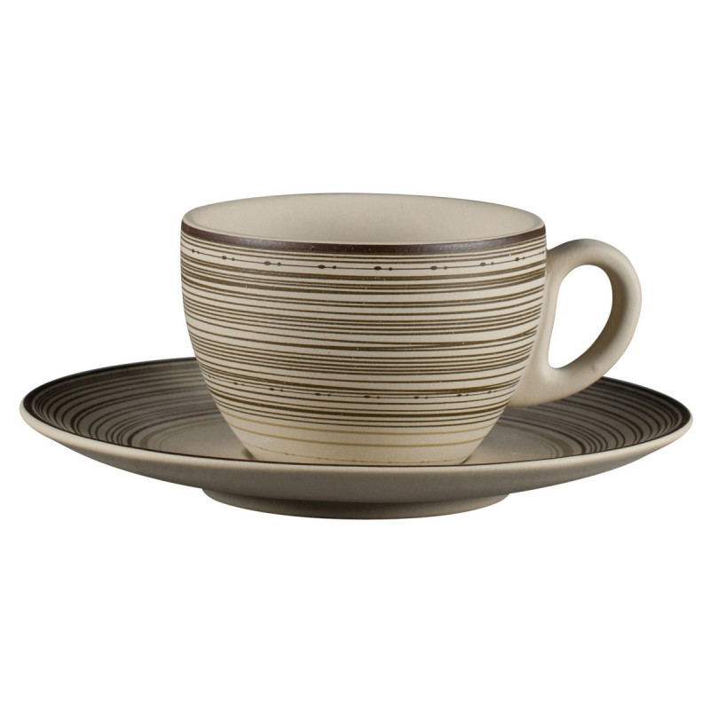 Sous tasse à café/thé rond Argila Décor Larissa porcelaine Ø 17 cm Earth Rak