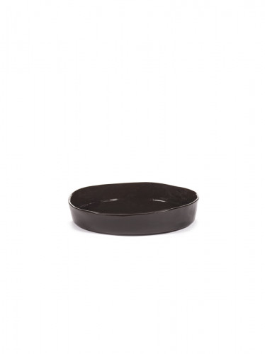 Assiette creuse rond ébène grès émaillé Ø 20 cm La Mère Serax