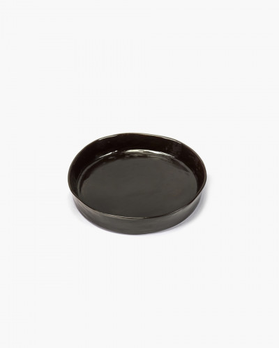 Assiette creuse rond ébène grès émaillé Ø 23 cm La Mère Serax