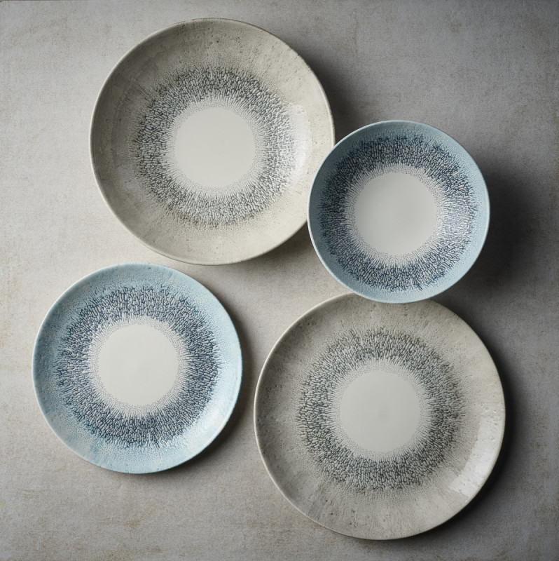 Assiette coupe creuse rond Aquamarine porcelaine vitrifiée Ø 24,8 cm Fusion Churchill