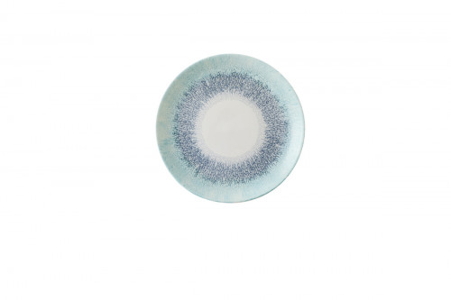Assiette coupe plate rond Aquamarine porcelaine vitrifiée Ø 21,7 cm Fusion Churchill