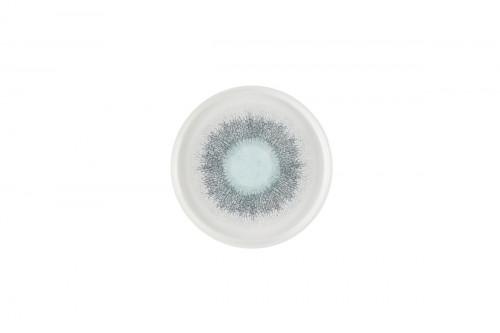 Assiette à bord droit rond Aquamarine porcelaine vitrifiée Ø 21 cm Fusion Churchill