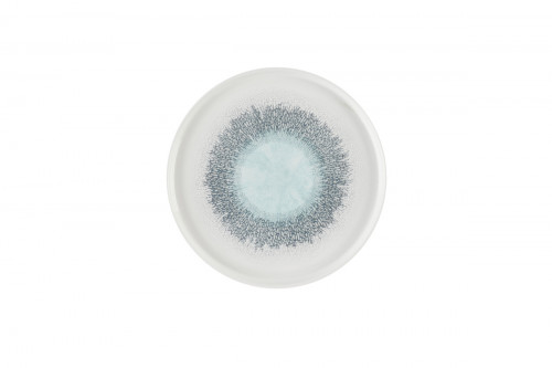 Assiette à bord droit rond Aquamarine porcelaine vitrifiée Ø 26 cm Fusion Churchill