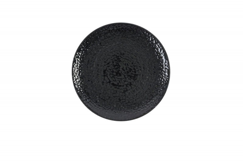Assiette coupe plate rond noir porcelaine vitrifiée Ø 26 cm Chroma Churchill