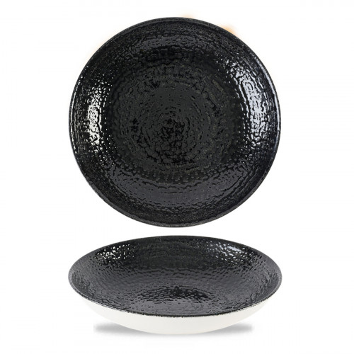Assiette coupe creuse rond noir porcelaine vitrifiée Ø 24,8 cm Chroma Churchill