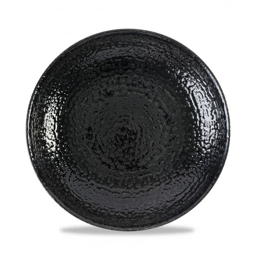 Assiette coupe plate rond noir porcelaine vitrifiée Ø 21,7 cm Chroma Churchill