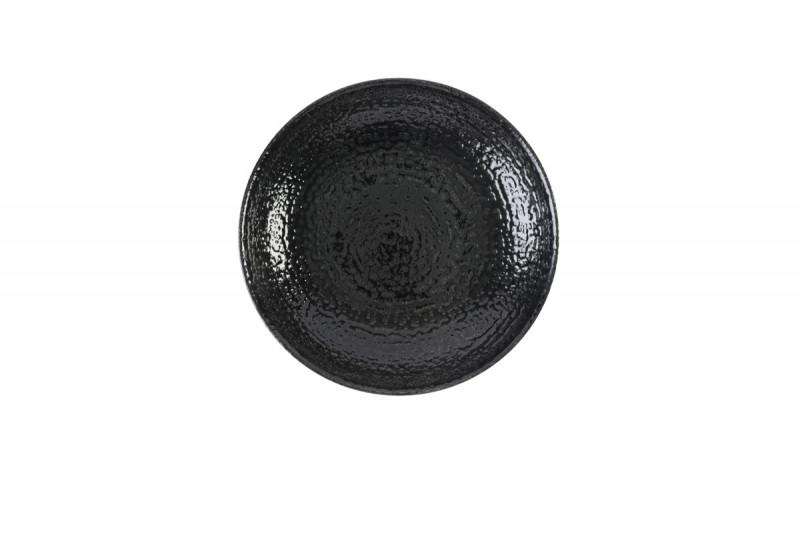 Assiette coupe plate rond noir porcelaine vitrifiée Ø 21,7 cm Chroma Churchill