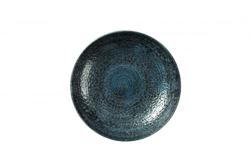 Assiette coupe creuse rond bleu porcelaine vitrifiée Ø 24,8 cm Chroma Churchill