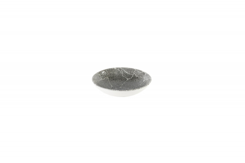 Assiette coupe creuse rond Quartz Black porcelaine vitrifiée Ø 18,2 cm Kintsugi Reverse Churchill