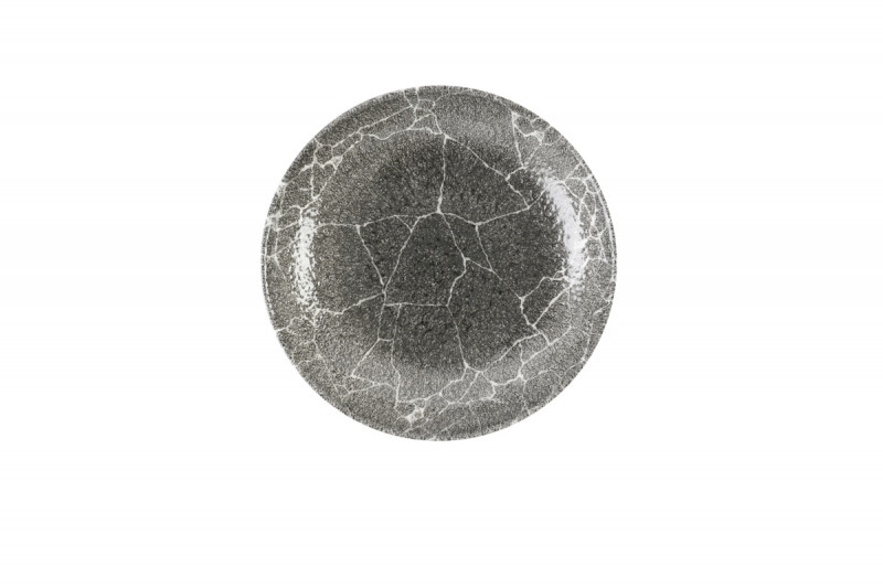 Assiette coupe creuse rond Quartz Black porcelaine vitrifiée Ø 24,8 cm Kintsugi Reverse Churchill