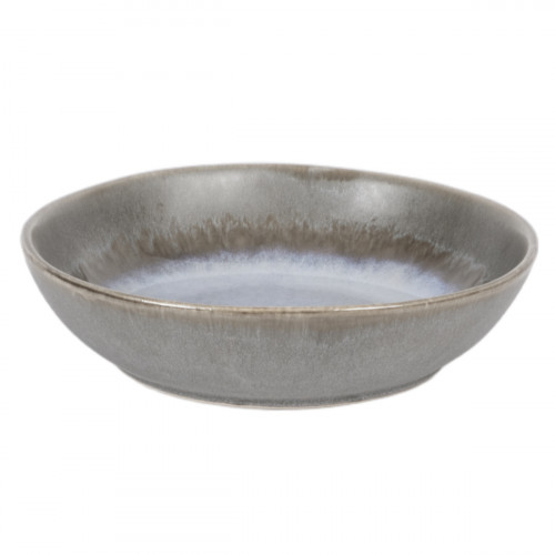 Assiette coupe creuse rond bleu glacier grès émaillé Ø 17 cm Snow Pro.mundi