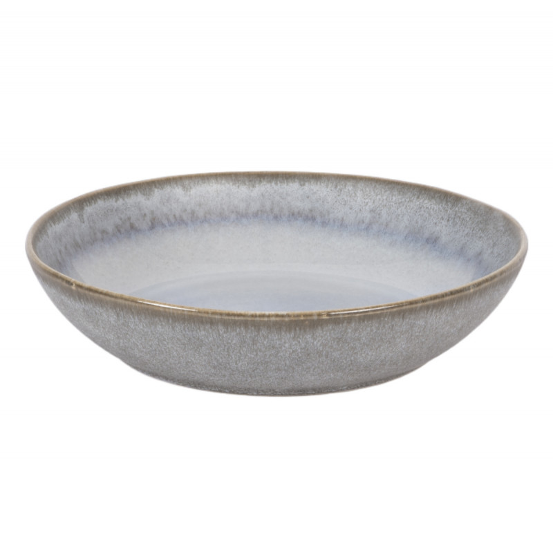 Assiette coupe creuse rond bleu glacier grès émaillé Ø 22 cm Snow Pro.mundi