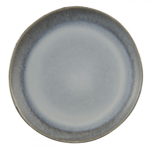 Assiette coupe plate rond bleu glacier grès émaillé Ø 27 cm Snow Pro.mundi