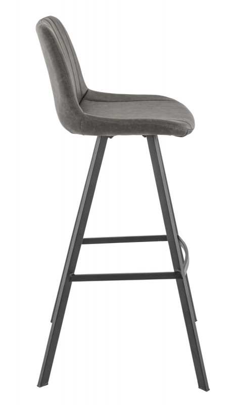 Tabouret de bar d'intérieur gris anthracite 106x46x53 cm Kyle Flexmob