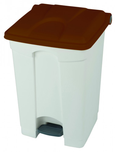 Collecteur à pédale plastique 45 L blanc Probbax