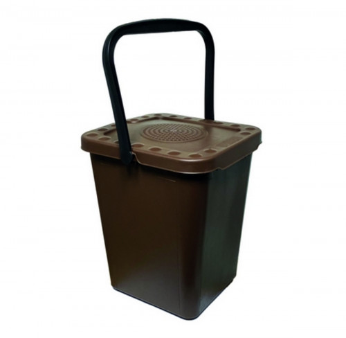 Seau à compost plastique 10 L marron Probbax