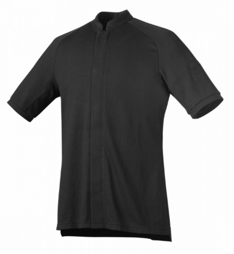 Veste de cuisine homme manche courte noir T1 Gari Robur