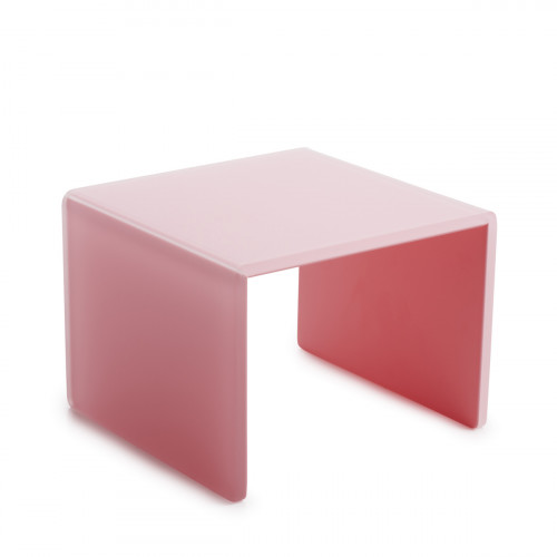 Plateau avec pieds résine Nacryl® rose 20x20x15,5 cm Mealplak Revol