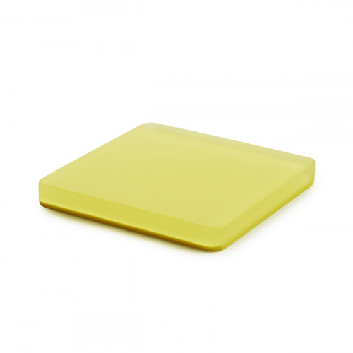 Présentoir à pâtisserie carré jaune résine Nacryl® 8 cm Mealplak Revol