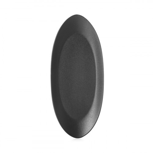 Assiette coupe à fond plat ovale effet fonte porcelaine culinaire 36x16 cm Equinoxe Revol