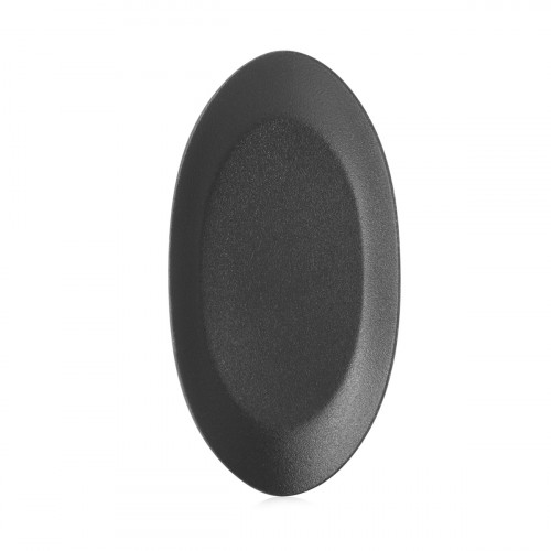 Assiette coupe à fond plat ovale effet fonte porcelaine culinaire 25x13,3 cm Equinoxe Revol