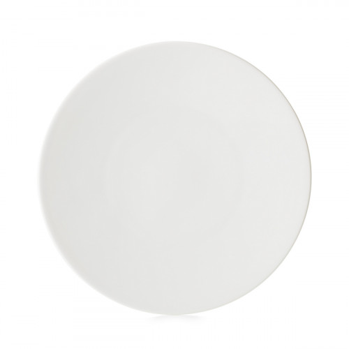Assiette coupe plate rond Blanc albâtre porcelaine culinaire Ø 26 cm Madeleine Revol