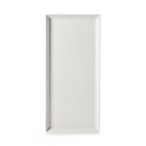 Assiette coupe plate rectangulaire Blanc albâtre porcelaine culinaire 32,5x15 cm Madeleine Revol