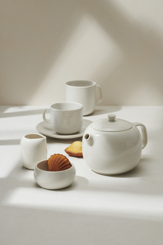 Tasse à thé rond Blanc albâtre porcelaine culinaire 20 cl Ø 8,5 cm Madeleine Revol