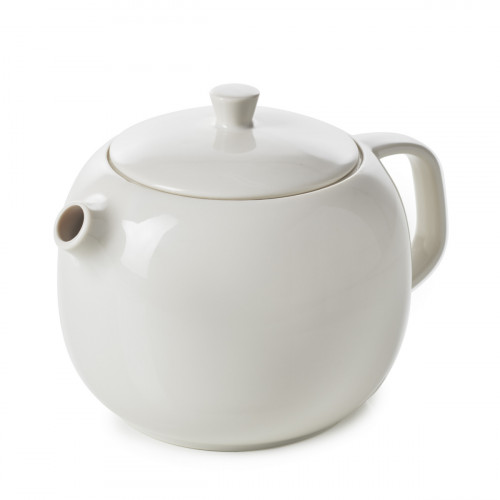 Théière rond Blanc albâtre porcelaine culinaire 75 cl Ø 17,5 cm Madeleine Revol