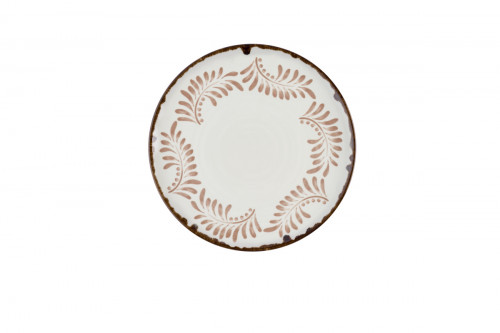 Assiette coupe plate rond terracotta porcelaine vitrifiée Ø 29 cm Harvest Mediterranean Dudson