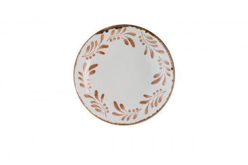 Assiette coupe creuse rond terracotta porcelaine vitrifiée Ø 25 cm Harvest Mediterranean Dudson