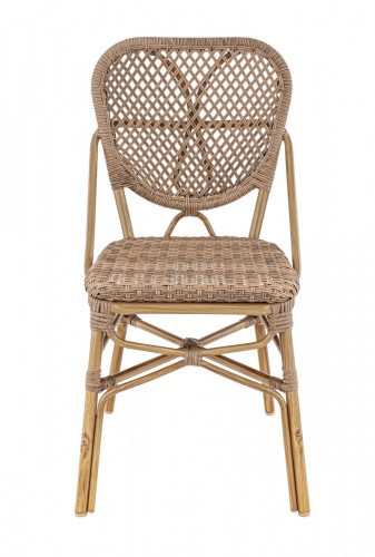 Chaise de terrasse rotin noisette 87x46x56 cm Dax Flexmob
